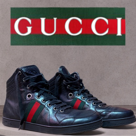 Gucci Black and Green Sneakers - Picture 1 of 11